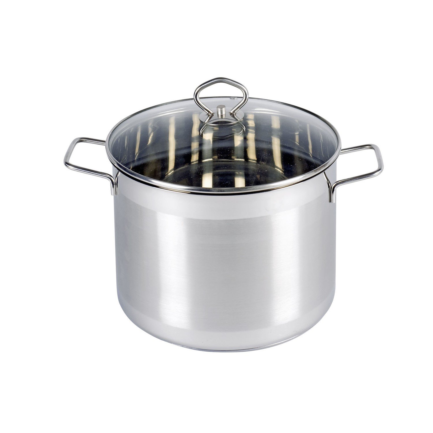 Krüger 102024MA Manhattan Kochtopf, 7,5 l, 24 cm, mit Glasdeckel, induktionsgeeignet, silber Küche, Haushalt & Wohnen