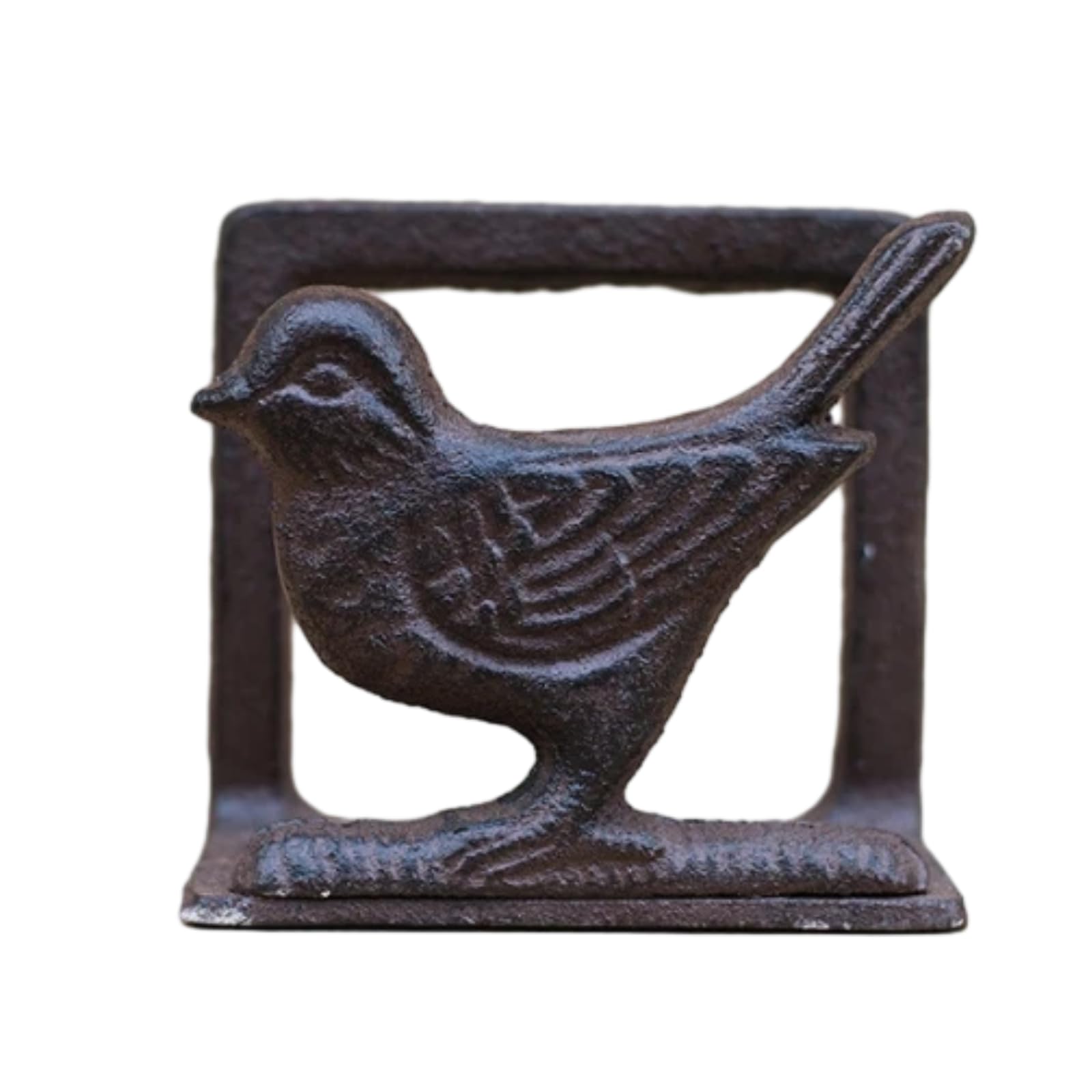 Zestify Exquisite Vintage Cast Iron Napkin Holder With Playful Standing Animal Motif - Elevate Elegance And Functionality In Your Table Setting (Birdie)