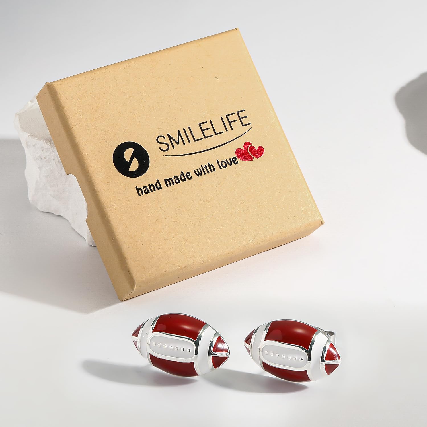 Sterling Silver Sports Earrings, Hypoallergenic Soccer, Volleyball, Football, Basketball, Baseball Stud Earrings for Women Mom Player Fans - Image 4