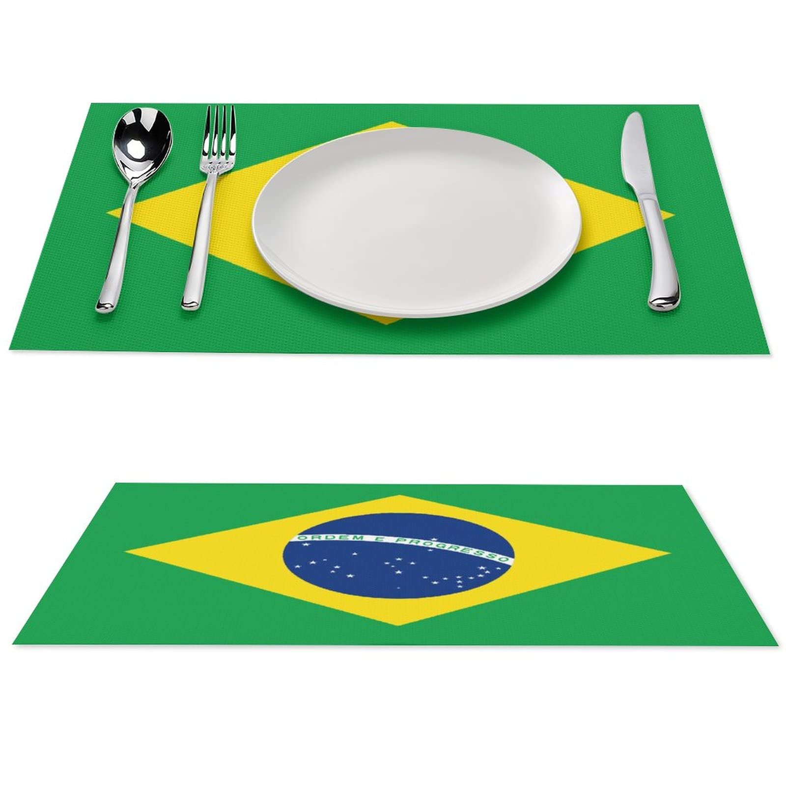 Amazon｜ランチョンマット ブラジル 国旗 4枚セット ランチマット 食卓 