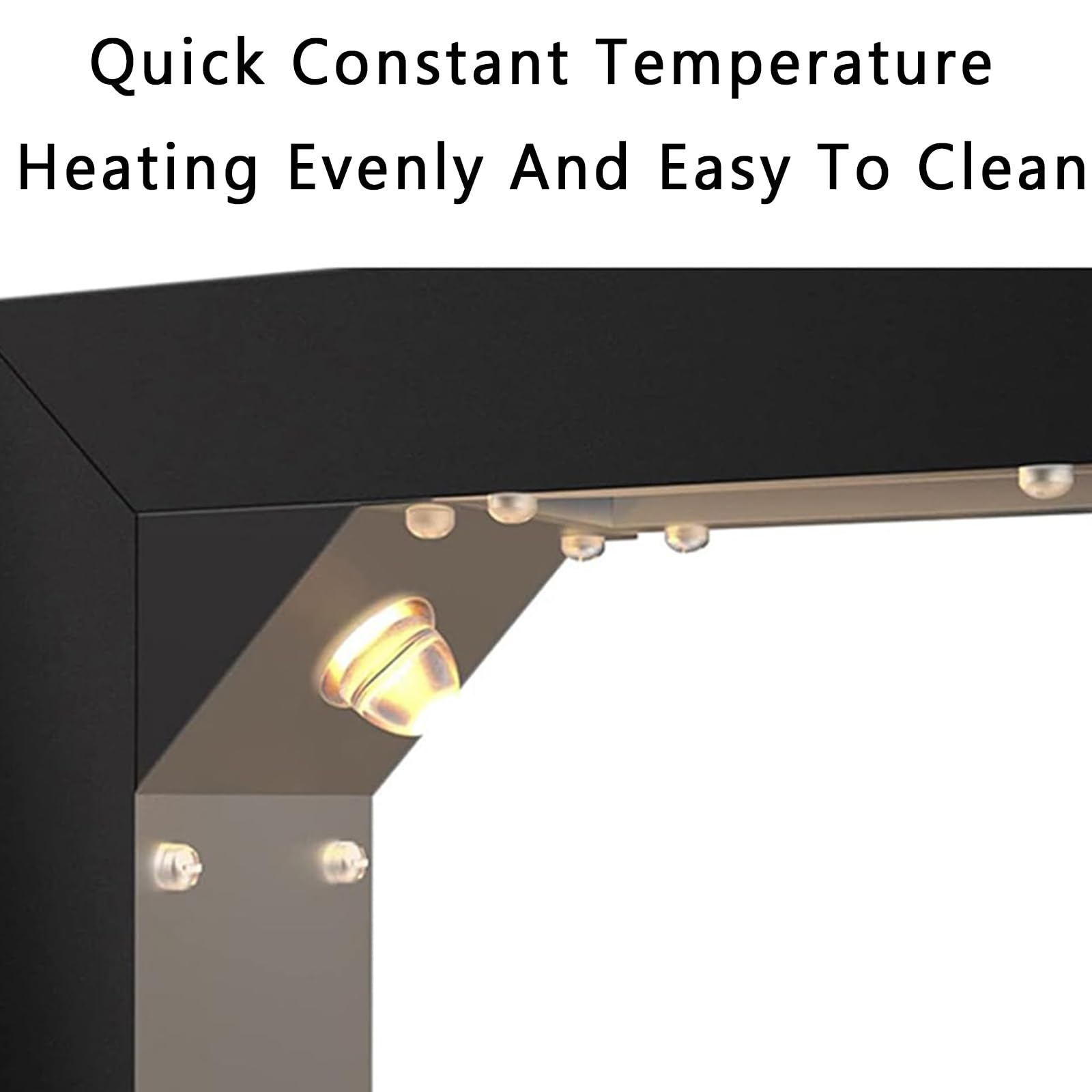 Lampe à chaleur de réchauffeur à frite, station de réchauffement alimentaire en acier inoxydable, appareil de comptoir commercial pour la restauration, les événements en plein air et l'utilisation à d