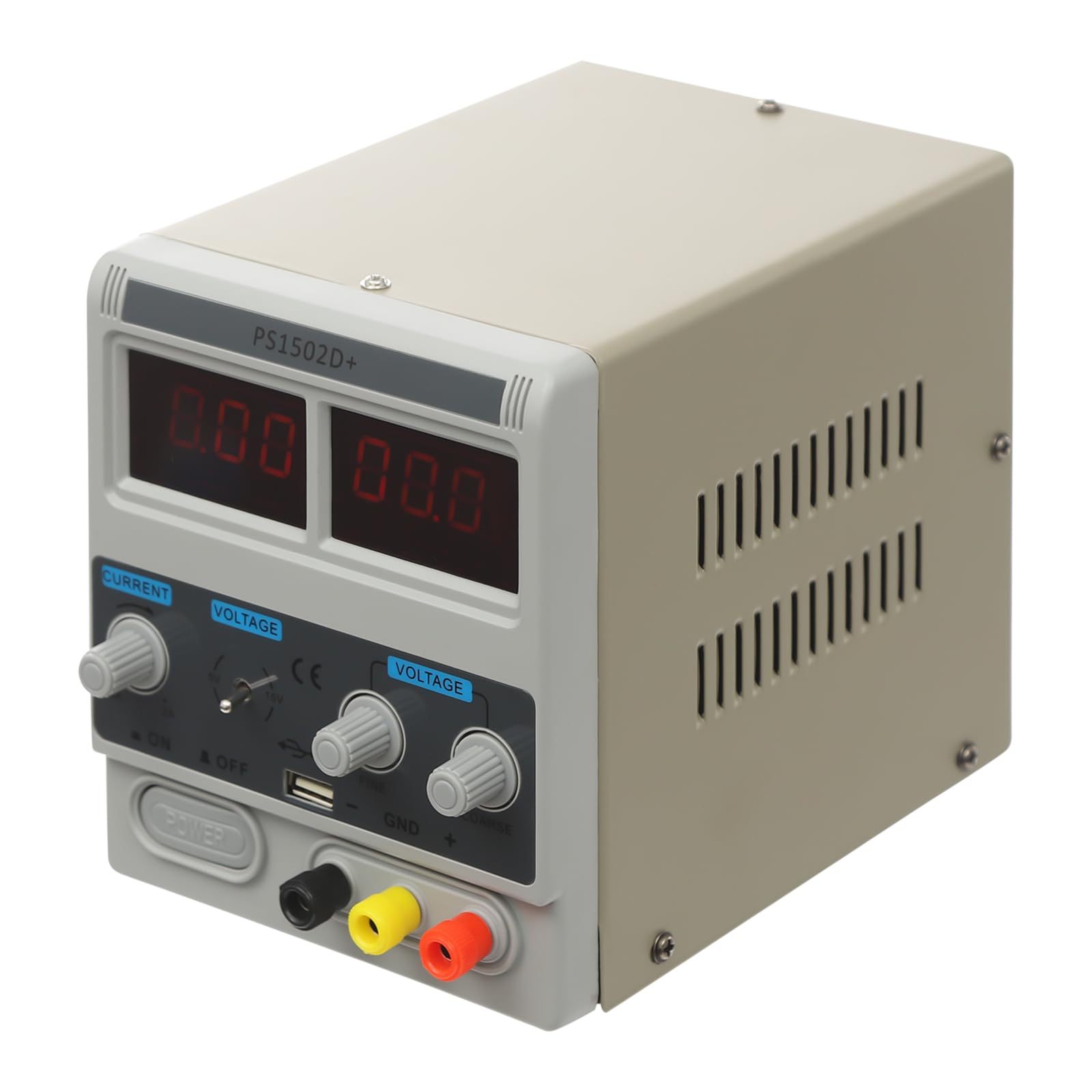 Alimentation de laboratoire, dispositif de réseau de laboratoire (0-15V, 0,6-2A), alimentation universelle avec affichage LED et boutons de réglage, dispositif de réseau de laboratoire réglable