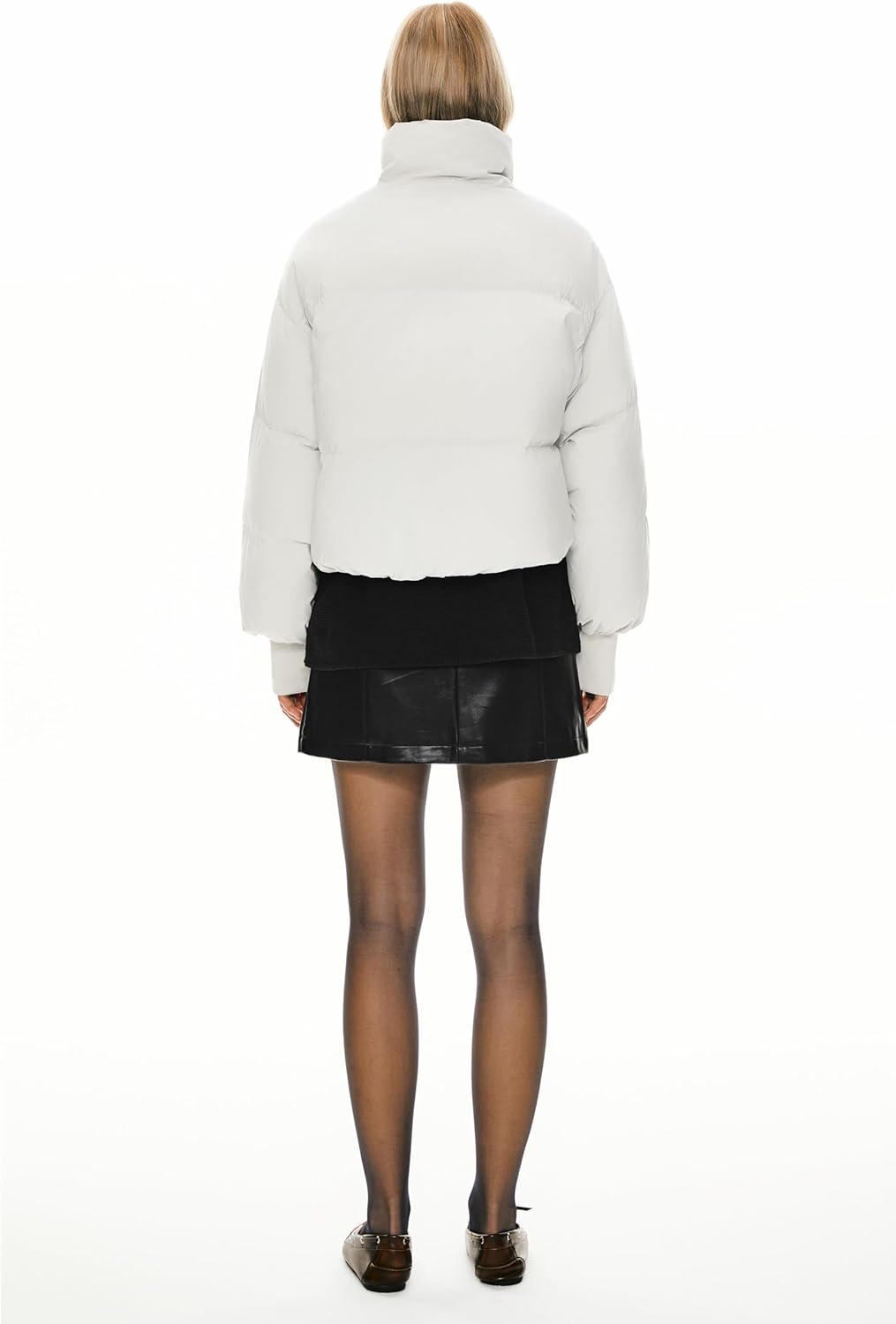 Orolay Puff-O Women’s Winter Oversized Cropped Puffer Jacket Zip Up Short Down Coat Stand Collar Baggy Overcoat