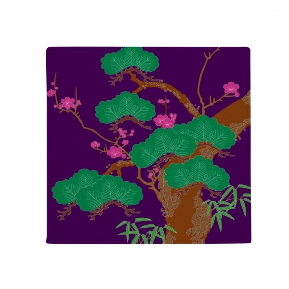 Cadeau tapis pour animaux motif japonais arbre vert multicolore