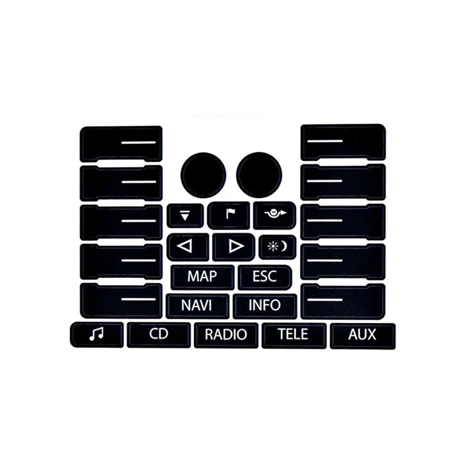 Repair Patch Compatible with VW for Touareg 2004 2005 2006 2007 2008 2009 Car Center Console Buttons Switch Decal Worn Button Replacement Auto Car Stickers Decal