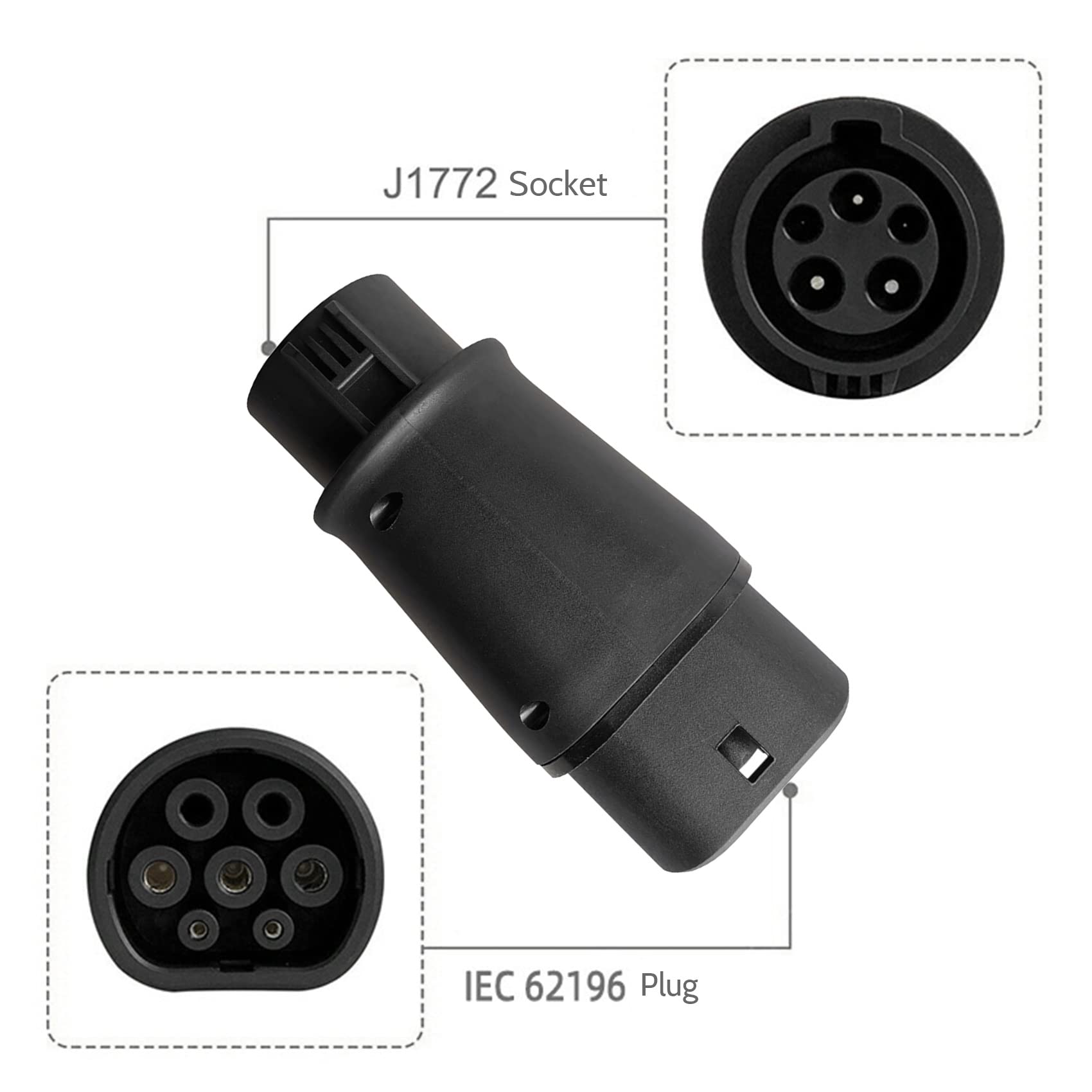 EVSE J1772 adapter 1 na typ 2 gniazdo samochodowe do samochodu EV ładowarka wtyczka IEC 62196 adapter do samochodów i pojazdów