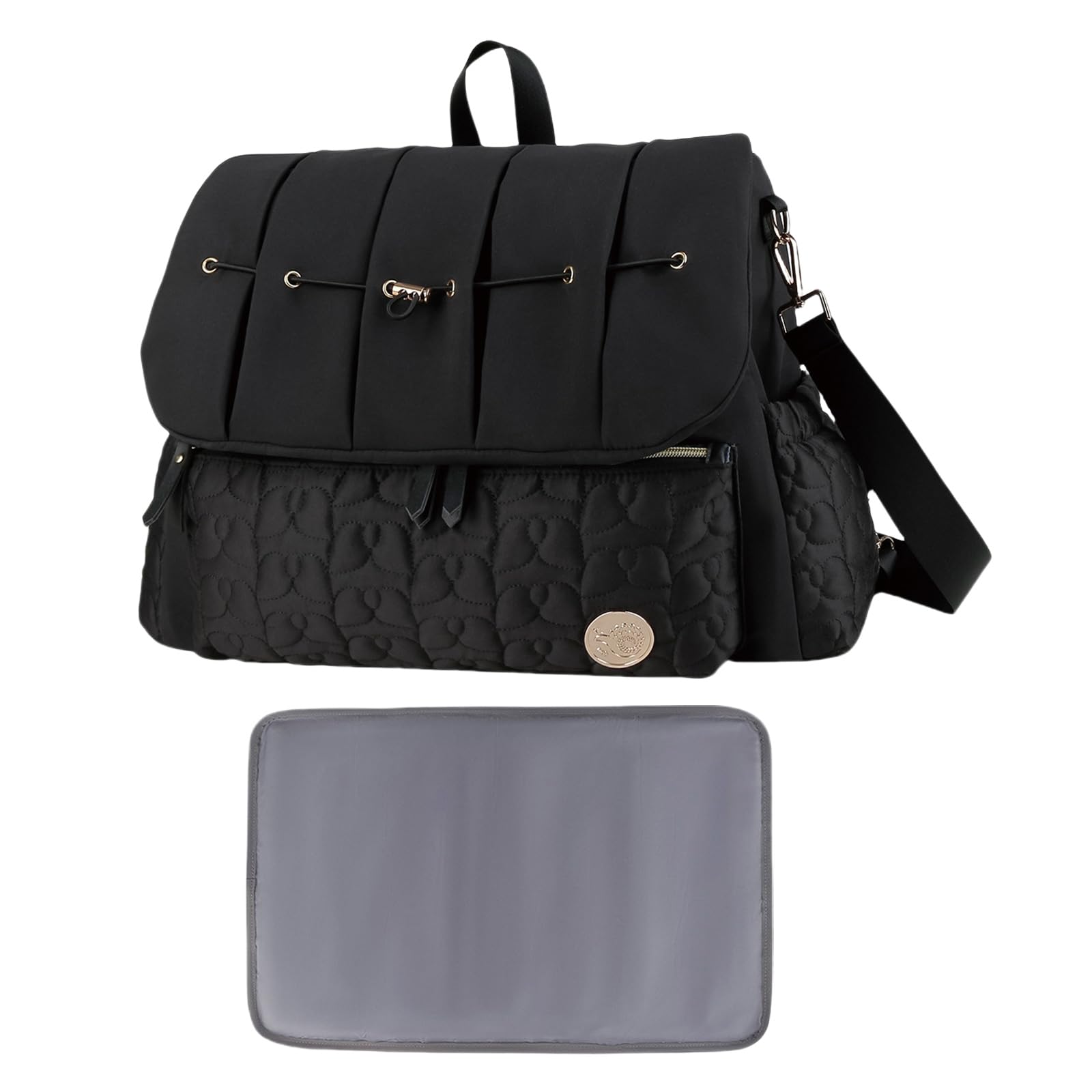 Borsa fasciatoio multifunzione con fasciatoio, grande capacità, borsa da viaggio, pannolino multifunzione per mamme, sostituibile