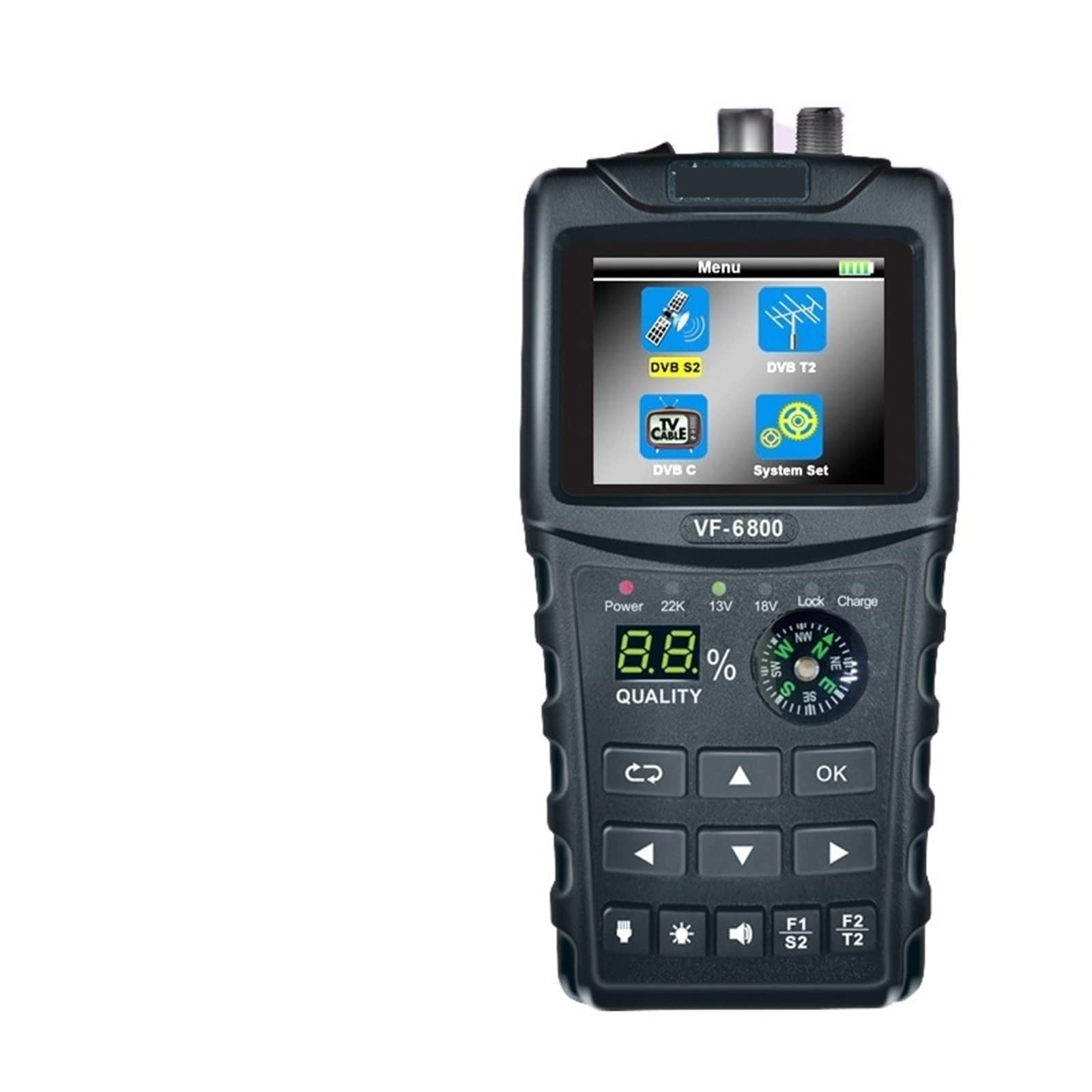 Recherche de Satellites, Recherche De Satellite, VF-6800 HD Star Tuner DVB-S2/T2/C avec Lampe Poche pour Une Utilisation Flexible,pour régler