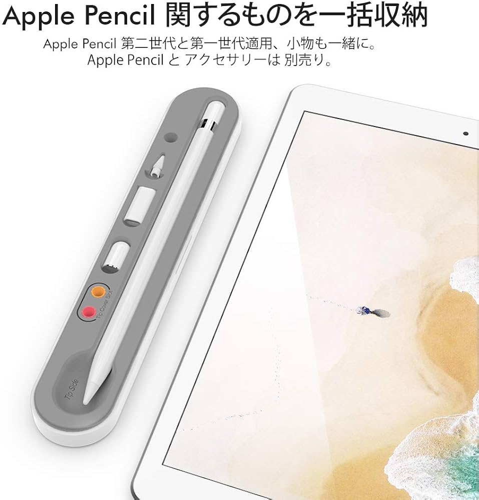 AhaStyle ポータブル iPencil ケース 硬質 アップルペンシル収納ケース 紛失防止 Apple Pencil 第二世代と第一世代適用 (収納ケースのみ) (ホワイト)