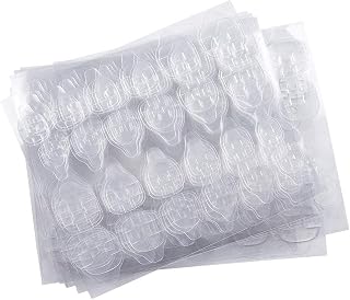 20 Sheets (480pcs) Double-side Nail Glue Sticker, Kalolary Nail Glue Jelly Gel Tape Adhesive Tabs Nail Glue Transparent Flexible Adhesive Fake Nails Tips for Manicure