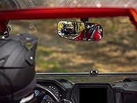 Vista 2 de SuperATV Espejo retrovisor UTV para Tracker 800SX 2019+ Gran angular Mide 10.25 x 4 pulgadas - Espejo totalmente ajustable con bola pivote