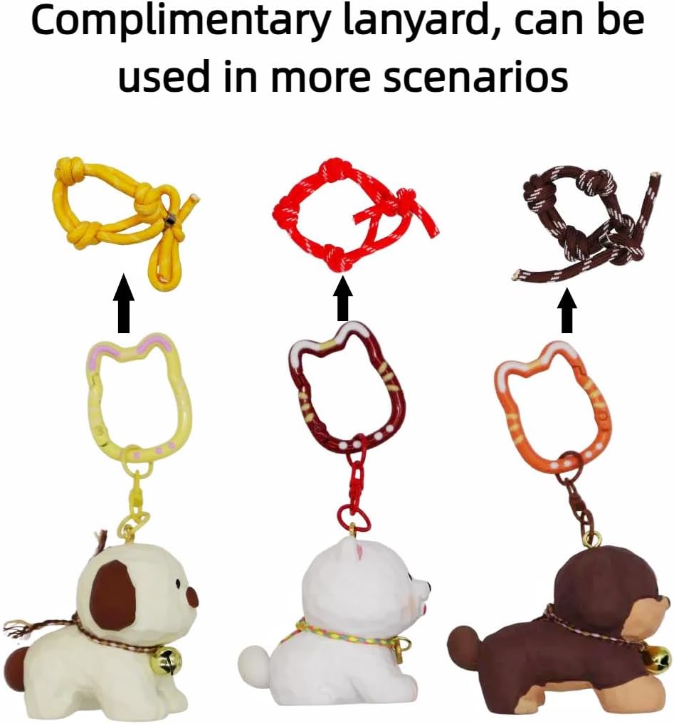 Dog Keychain w/Movable Tail Christmas Gift Charm for Bag Purse Backpack Handbag - Image 6