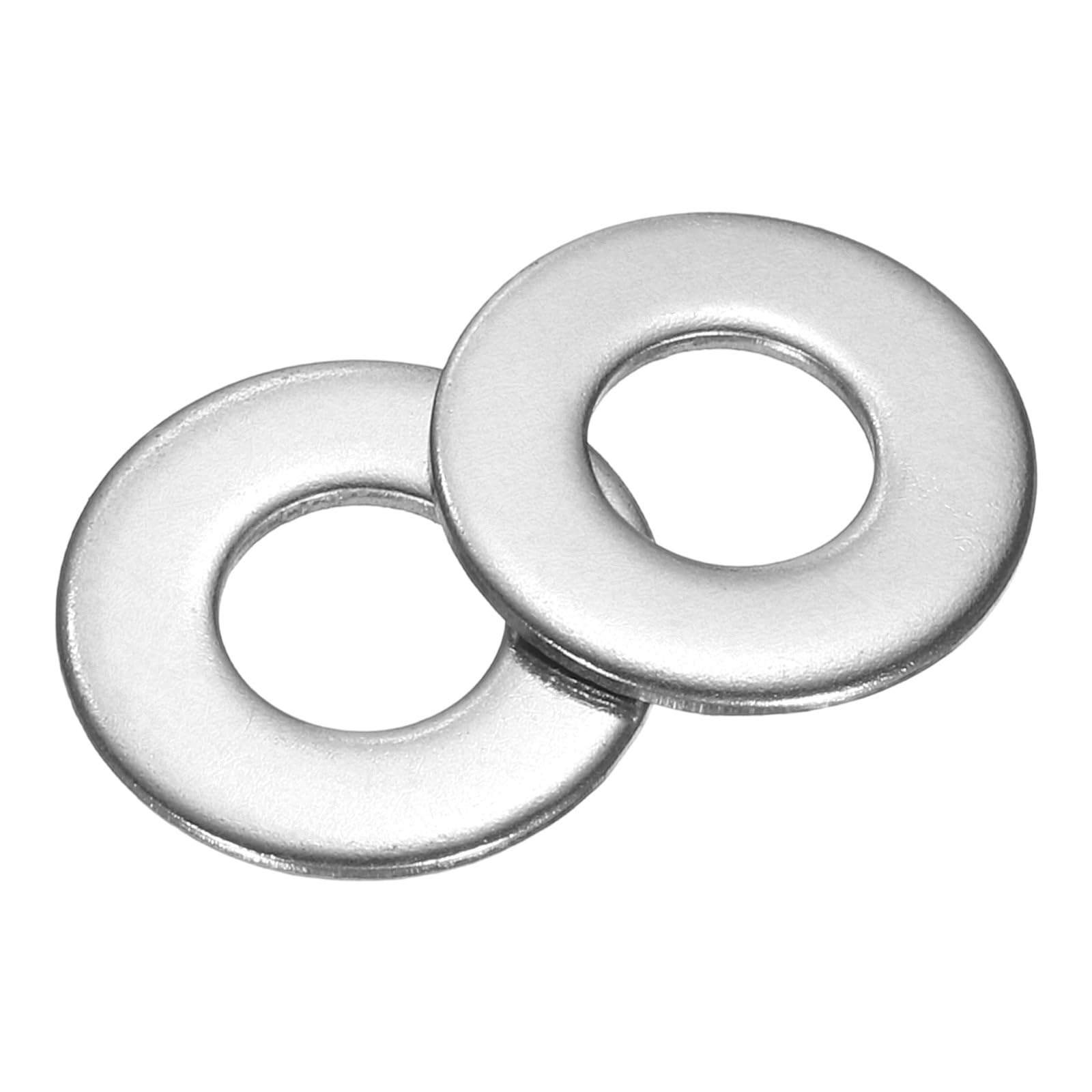 sourcing map 50 Pcs 3/8" Fender Washers 1" OD, 304 Stainless Steel Flat Washer Fastener Sealing Gasket for Screws and Bolts, Silver Tone