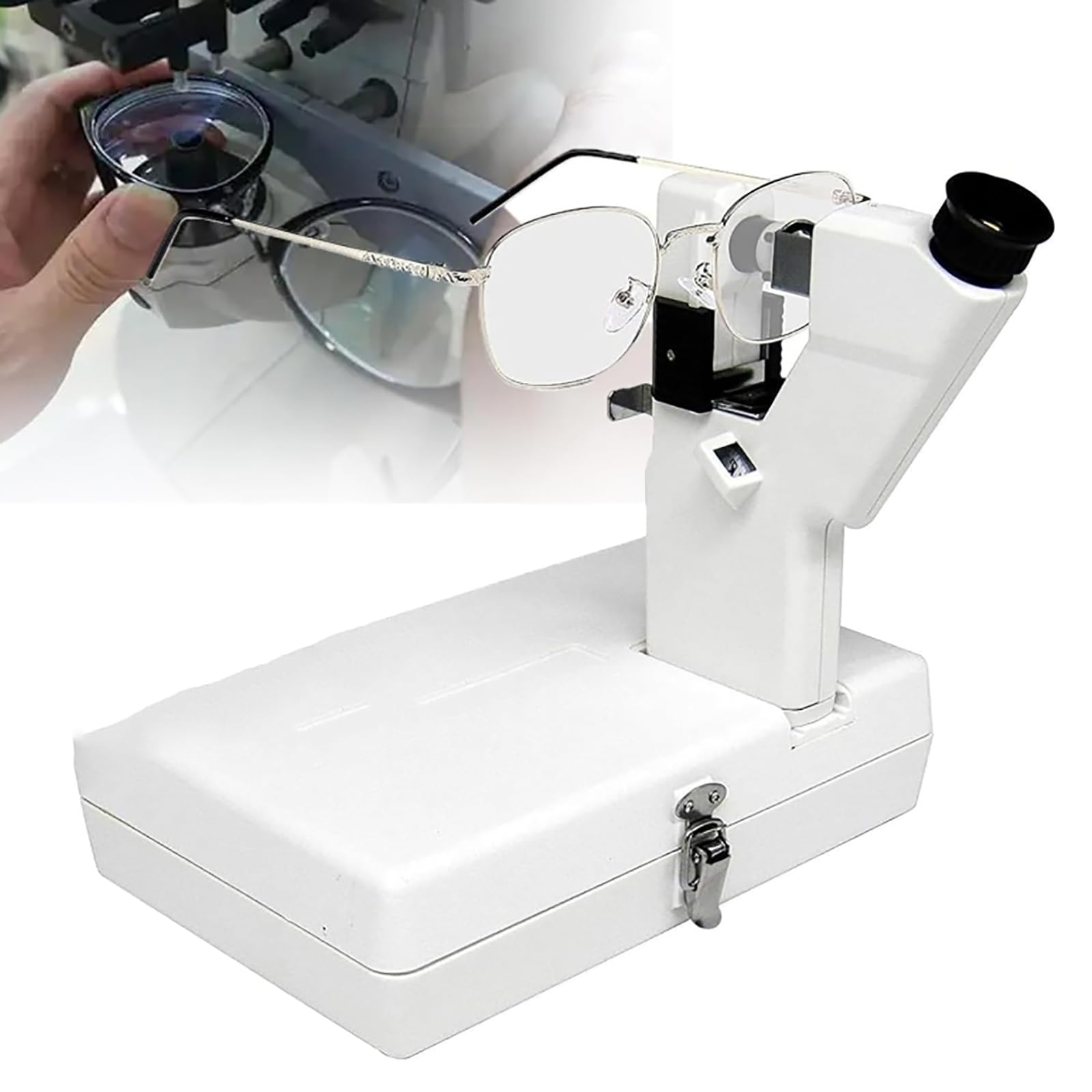 MObyat Apparecchio per optometria elettrica delle Lenti, frontifocometro Ottico per Lenti con Lettura Regolabile e Scala precisa, Test Lenti da 20 mm a 80 mm, Regolazione diottrica -5D~+5D