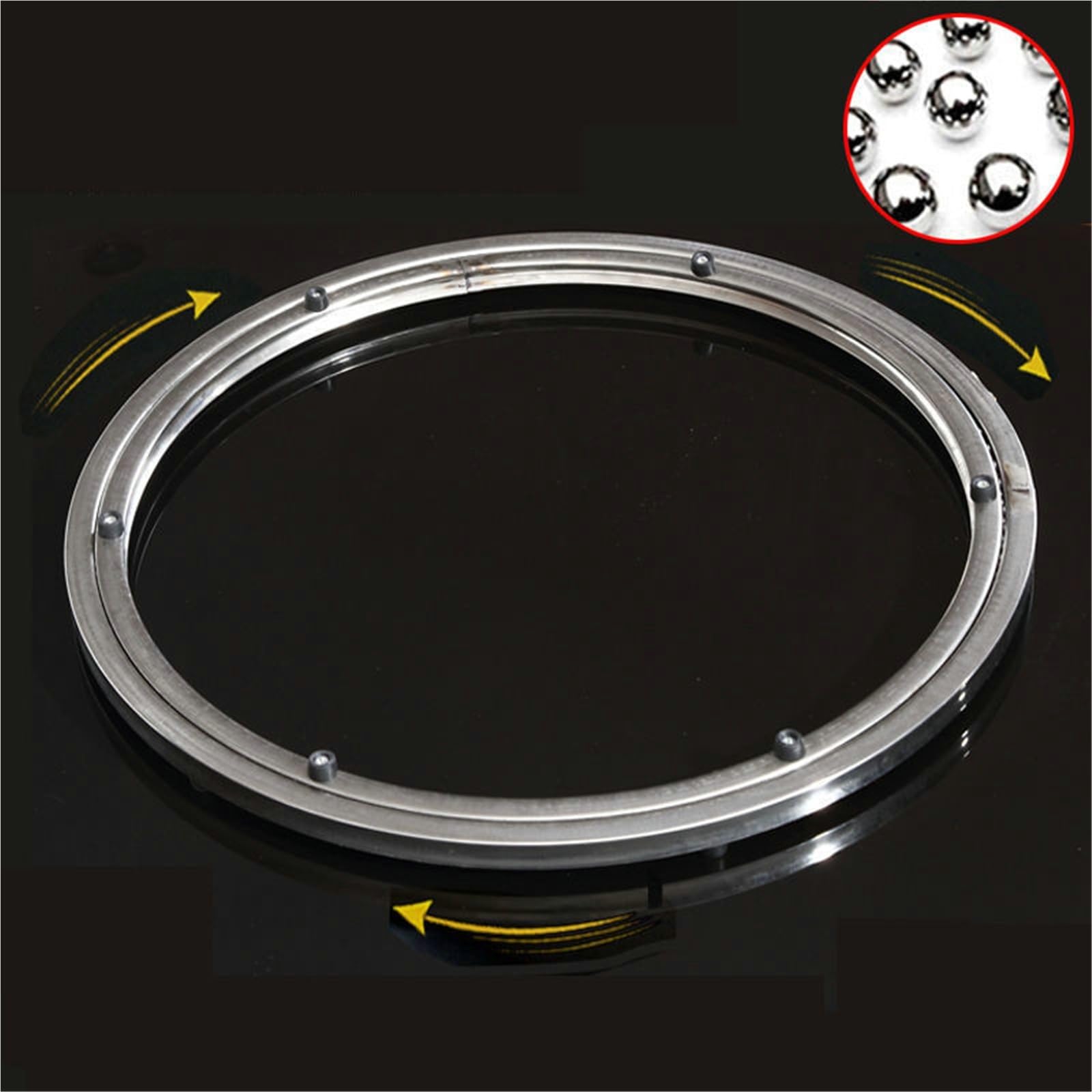 Kugellager Drehteller 40/50/60/70/80/100CM Edelstahl 304 Lazy Susan Drehteller Schwenkbasis Runde rotierende Kugellagerplatte Hardware(40CM Diameter)