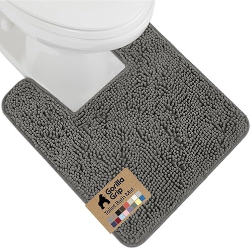 Miniatura 77 de Gorilla Grip - Tapete de baño de 60 x 24 pulgadas, de felpilla gruesa, suave y absorbente, secado rápido, de microfibra, con reverso de caucho