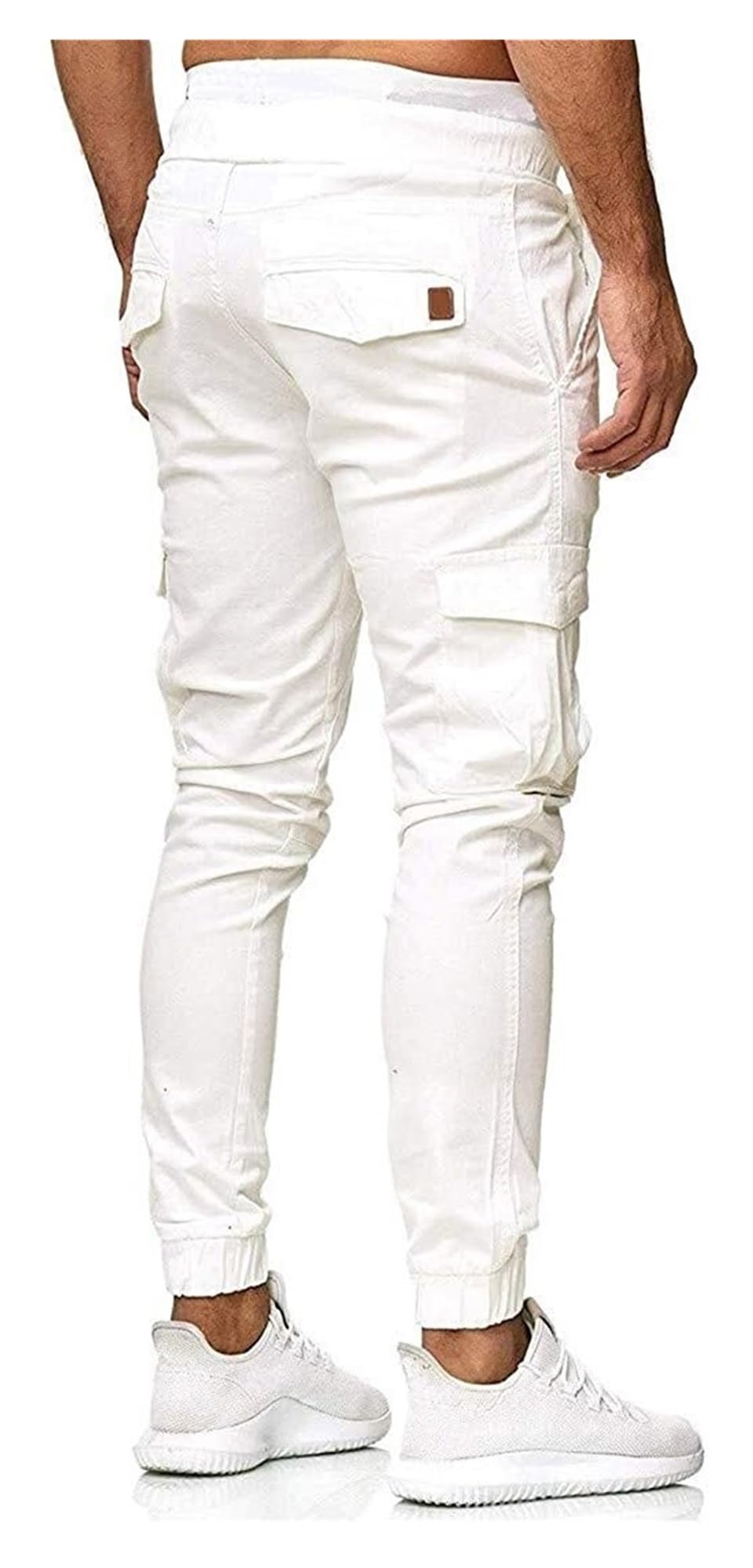 JUNWEI Męskie bawełniane spodnie cargo męskie chinosy spodnie bojówki spodnie rekreacyjne slim fit bojówki slim fit chino spodnie