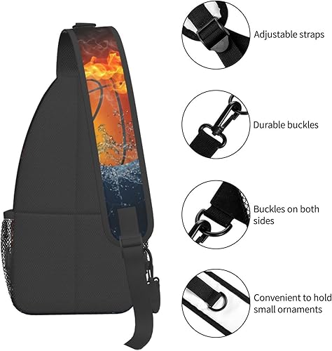 Miniatura 5 de Baloncesto cruzado bolsa de pecho al aire libre deporte bandolera bandolera mochila viaje senderismo bolsa de pecho mochila para mujeres hombres,