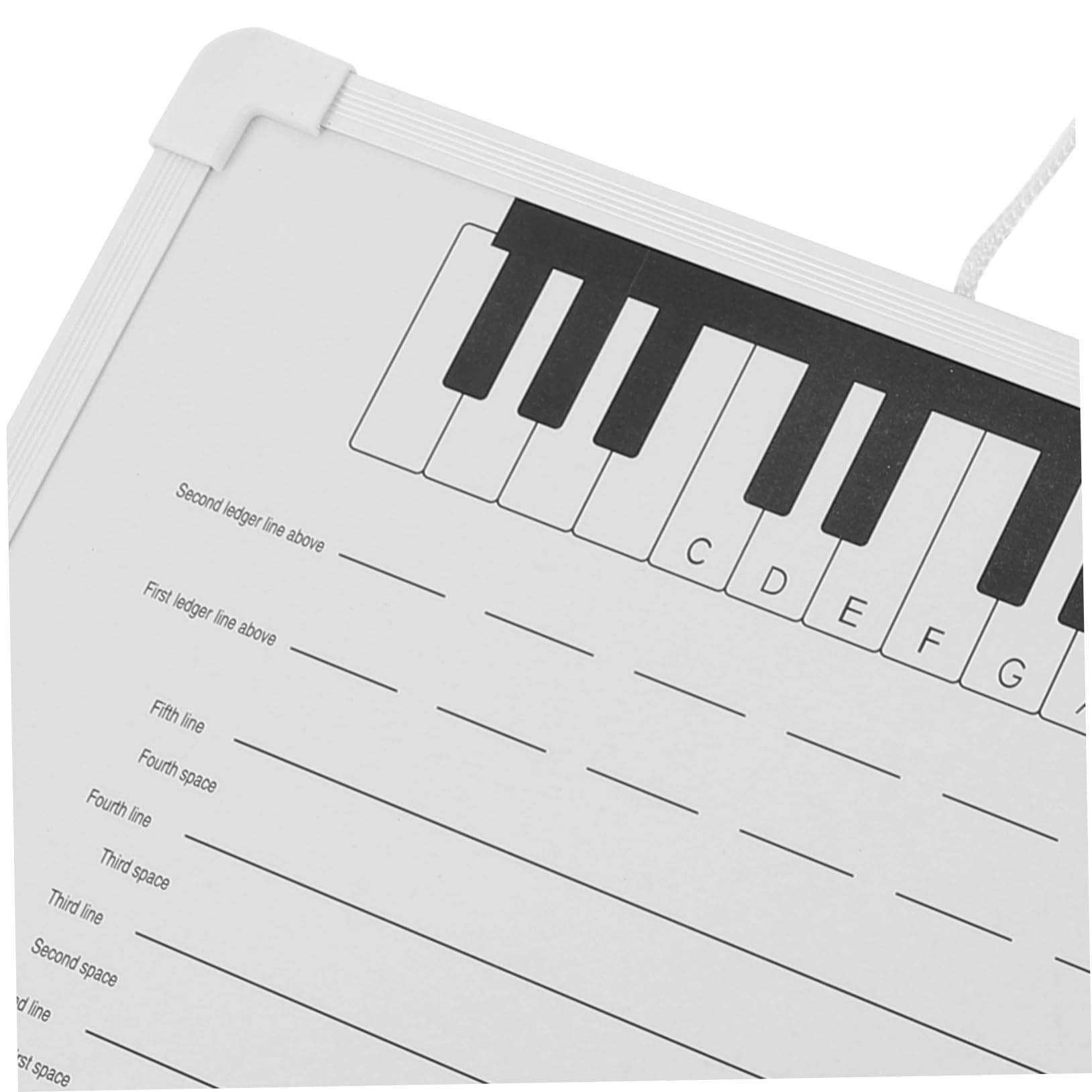 Tableau Blanc Effaçable à Sec Musique, avec Autocollants de Notes, Plastique, Suspendu au Mur, pour École et Maison