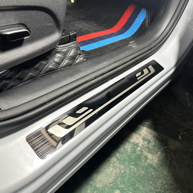 Protezione Battitacco in Acciaio Inox per Honda CR-V 2018-2023, Piastre di Copertura della Soglia della Portiera, Accessori Auto AntiGraffio,Black
