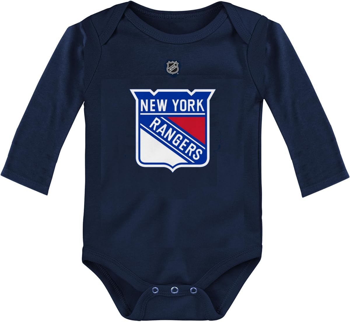 Outerstuff NHL Newborn & Infants 0-24 Months Primary Logo Long Sleeve Onesie Bodysuit Creeper Romper