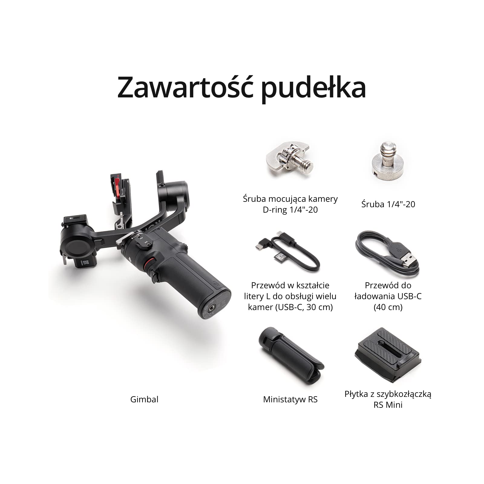 DJI RS 3 Mini, stabilizator gimbal do aparatu, Canon/Sony/Nikon/Fujifilm | przetestowana nośność 2 kg, natywne ujęcia pionowe, sterowanie migawką Bluetooth, Stabilizacja RS 3. generacji, 795g