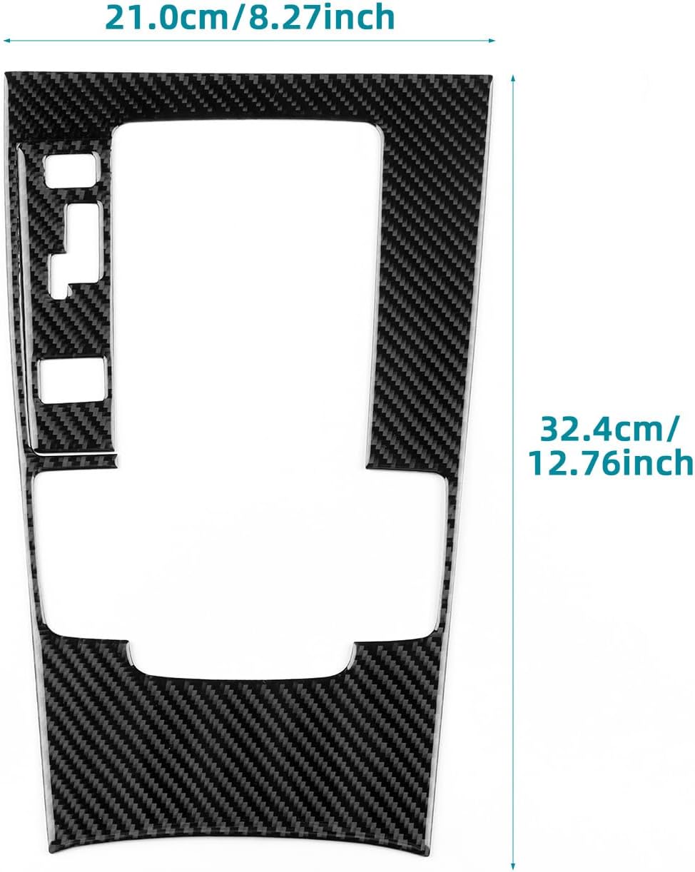 AIRSPEED Carbon Fiber for Mazda 3 Axela 2019-2025 Center Console Gear Shift Panel Cover Interior Trim Accessory, Automatic Transmission, Black