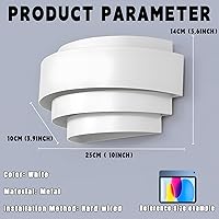 Vista 3 de LightInTheBox Aplique de Pared Moderno Luminaria de Pared Interior de Media Luna de Metal Lámpara de Pared Blanca para Escalera Pasillo Cine en Casa