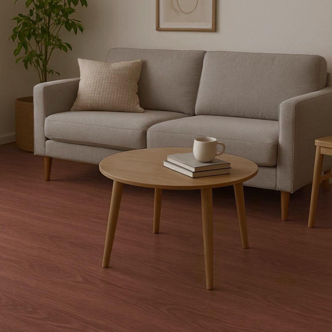 Suelo de Vinilo Para Instalar en Rollo | Suelo PVC Decorativo Hogar, Cocina, Baño, Salón | Suelo Efecto Madera | Suelo PVC Nogal (140_x_500_cm)