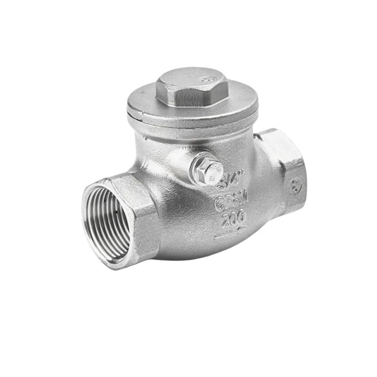 Uyzndkvsi 1-1/4 1/2" 3/4" 1" " /2" 2" -4" 1-Way Check Valve 30 Stainless Steel(",Npt_ss304)