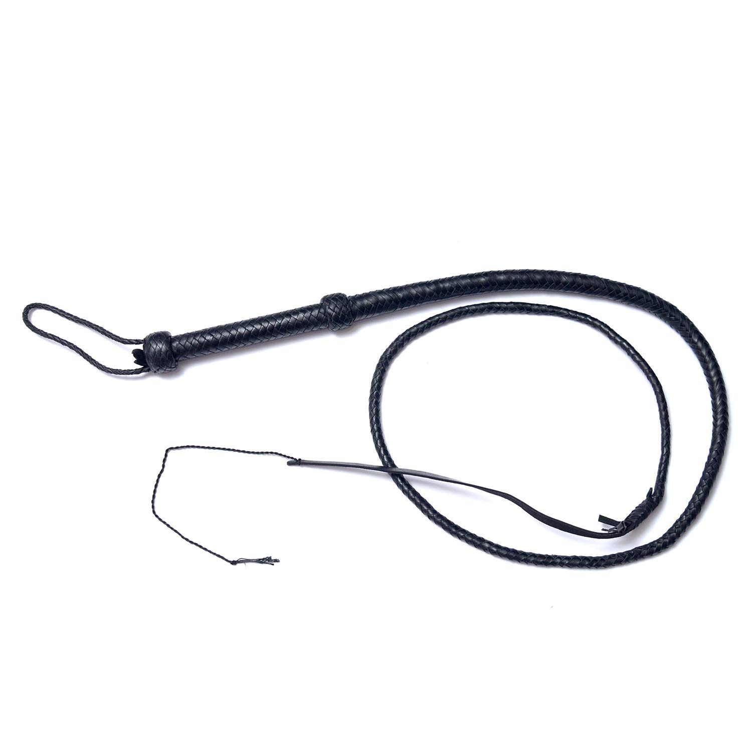 Buy BARE SUTRA 06 Feet Long 12 Plait Genuine Real Leather Bull Whip Heavy Duty Bullwhip. Plait