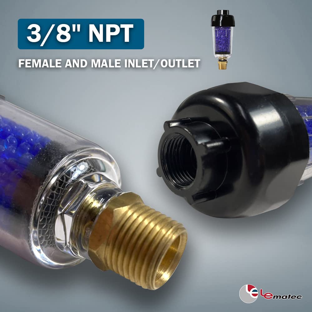 Buy LE LEMATEC ZN312E3 3/8Inch NPT Desiccant Air Filter Dryer, Does