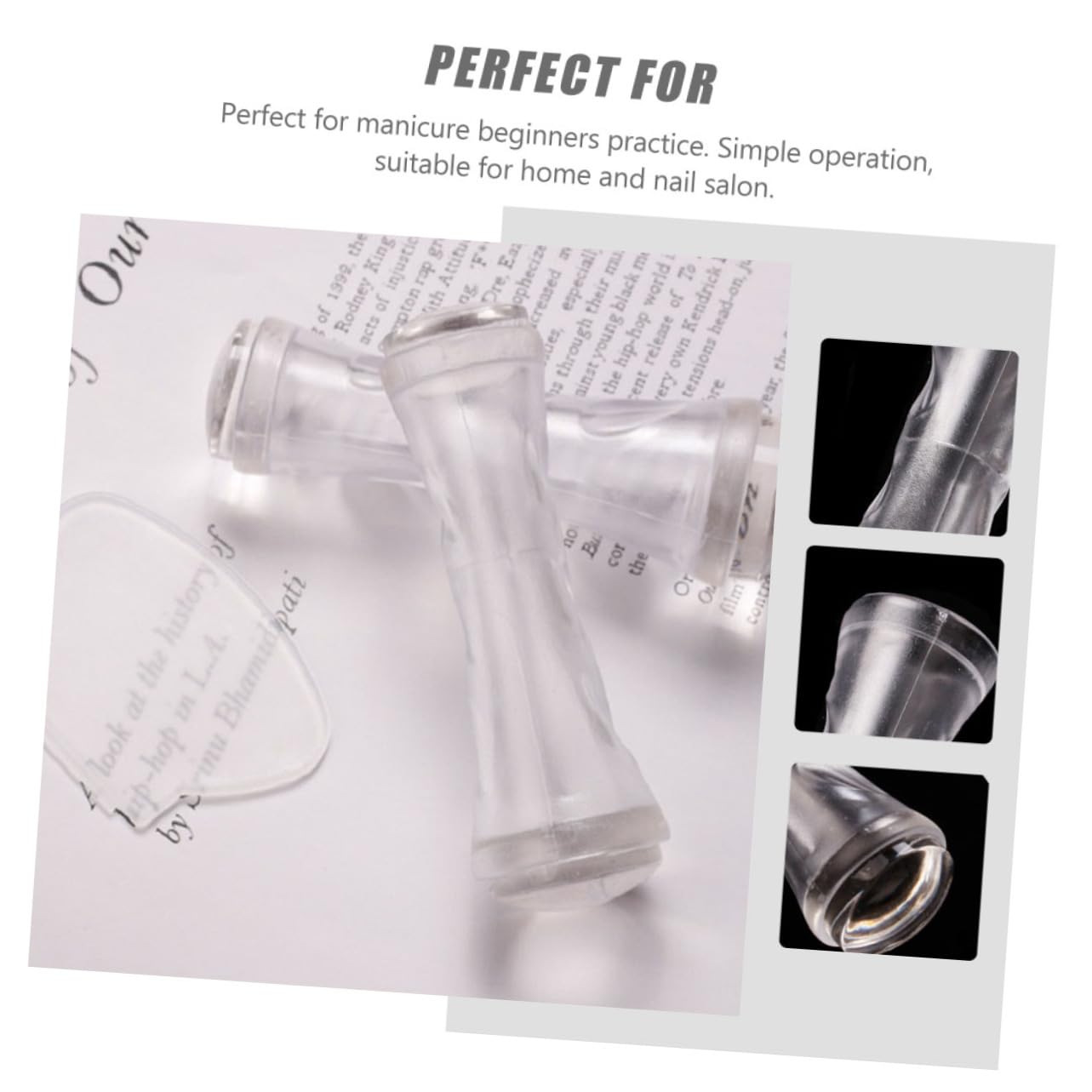 Healeved 10pezzi Double-ended Nail Art Stampers Manicure Transfer Tools for Nail Designs for Home Salon Use