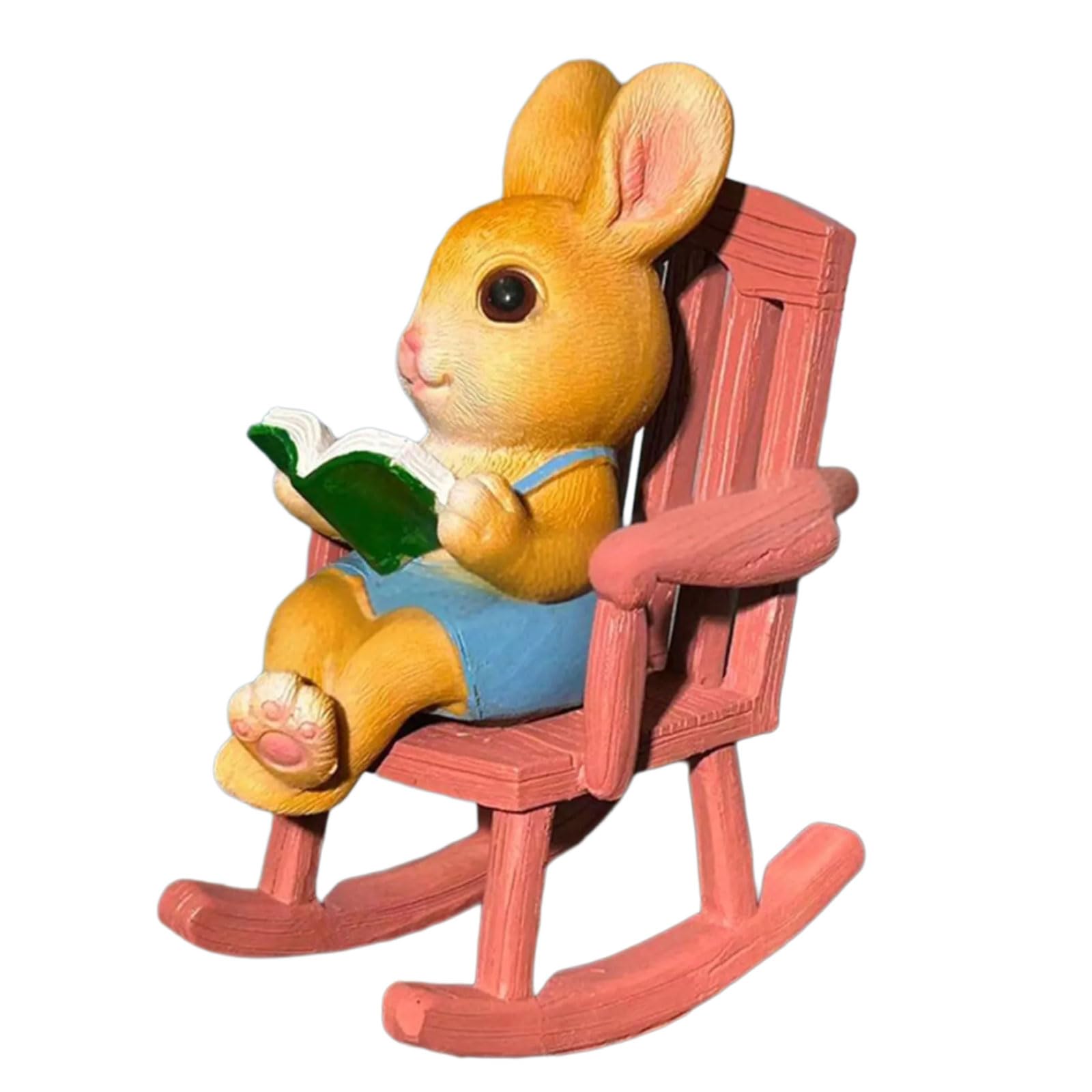 HDOYTXXM Rabbits Garden Statue Decors Bunnies Figurines Resin Animal Sculptures for Patio,Yard,Lawns Ornament Housewarmings Gift Easter Rabbits Figurines