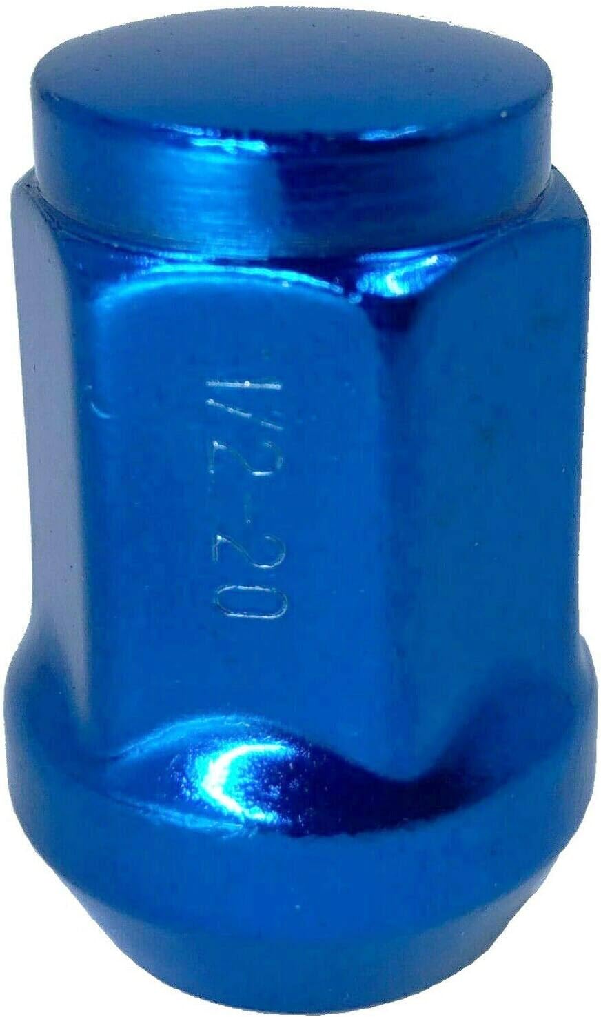 Coyote Closed End 1/2" Blue Lug Nut Acorn Bulge Wheel Nut 1/2x20