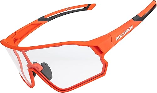ROCKBROS Gafas de sol fotocromáticas para hombres y mujeres, gafas de ciclismo deportivas, protección UV, resistentes al viento, gafas de bicicleta