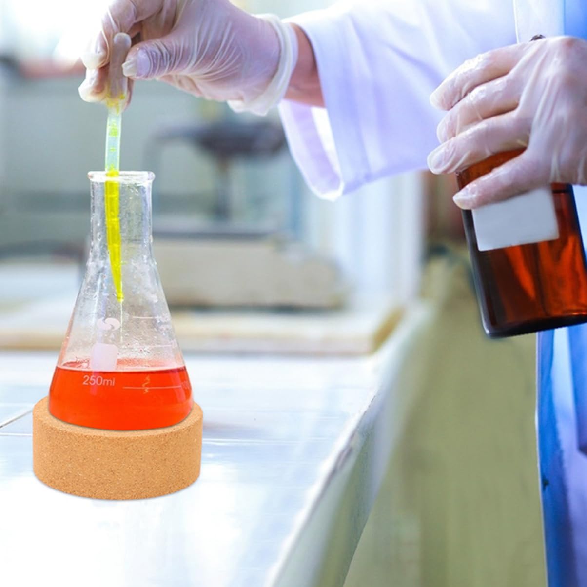 CIYODO Flask Holder Round Flask Support Round Bottom Flasks Holder Flask Pad Ring Lab Flask Pad Flask Base Stands Lab Flask Base Friction Labs Holder Flask Stands Flask Mat Lab Stand Cork