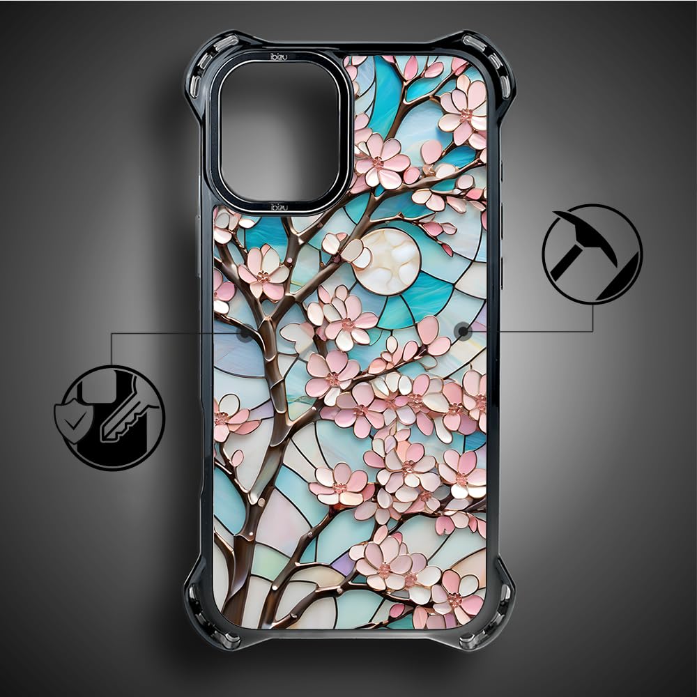 Etui do iPhone 16 IBIZU DropGuard Ultra kompatybilne z MagSafe, Barwy Szkła, Księżycowa Wiśnia