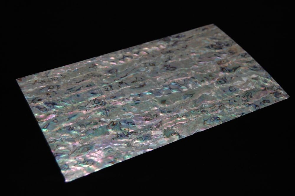 White Paua Shell Coated Veneer Sheet (9.4" x 5.5" x 0.007")