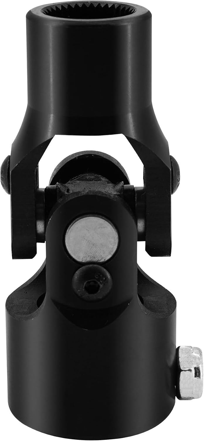 13/16" 36 Spline X 1" DD Single Steering Shaft Universal U Joint Coupling Black 3-3/4" Overall Length