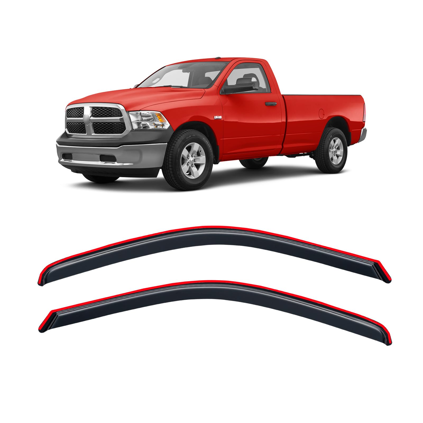 in-Channel Rain Guards for 2001-2007 Chevy Silverado & GMC Sierra 1500/2500/ 3500 Crew Cab, Window Visors Vent Deflector Shade Smoke for 02-06 Chevy Suburban/GMC Yukon XL/Escalade EXT/Avalanche — view 10