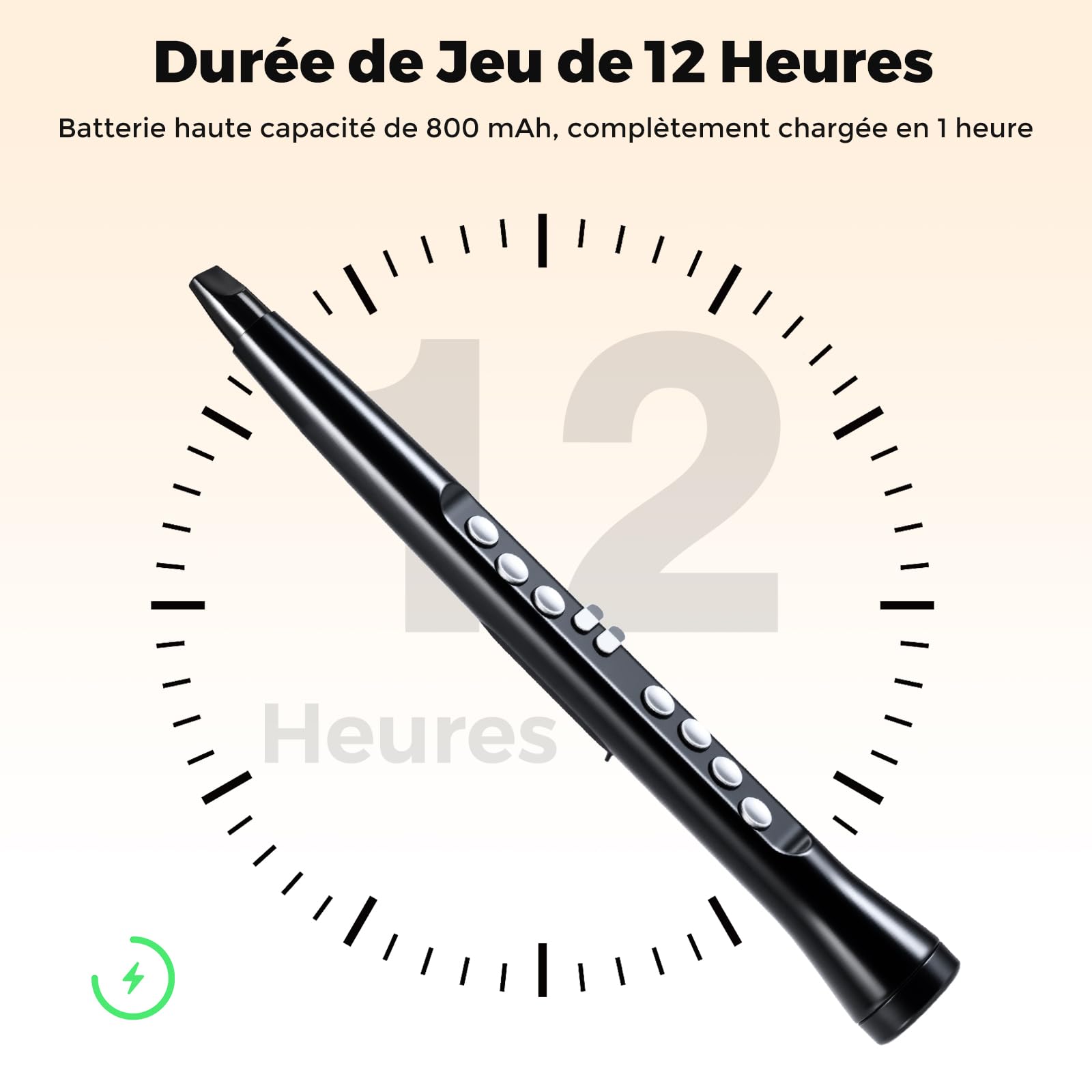 GOPLUS Saxophone Électronique avec Écran LED, Instrument à Vent Numérique avec MIDI, 100 Sons, 2 Doigtés, 32 Niveaux Sensibilité, 12 Fonctions Transposition, Haut-Parleur & Écouteurs