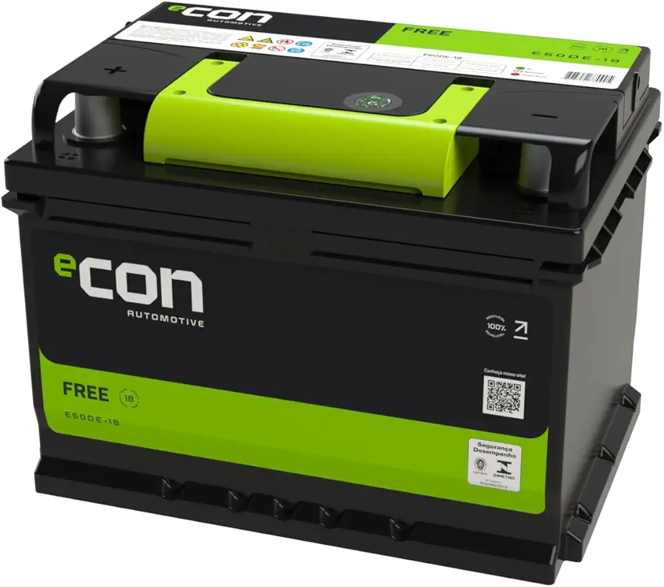 Bateria eCON Free 60Ah 425A 12V Polo Esquerdo Garantia 18 Meses