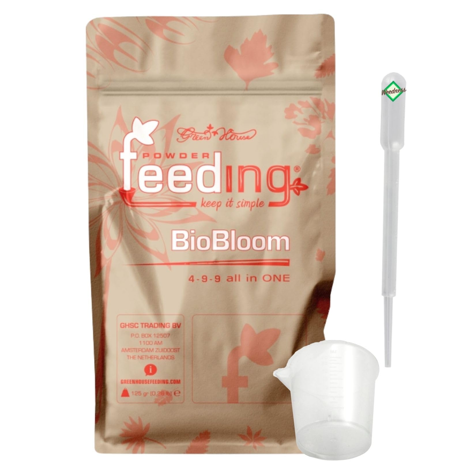 Weedness Green House Feeding Bio Bloom 1 Kg - NPK Dünger Grow Anbau Indoor Erde Flüssigdünger Organischer Bio