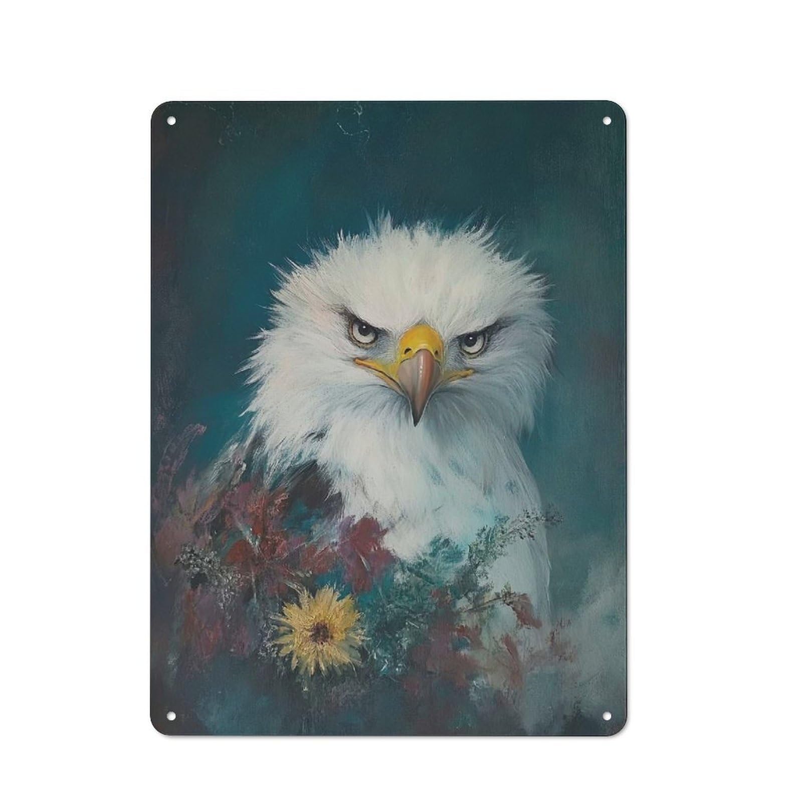 Junmoney Bald Eagle Portrait Vintage Tin Sign 40X30cm With For Guest Room Or Hallway, For Collectors Decorating Guest Rooms And Hallways