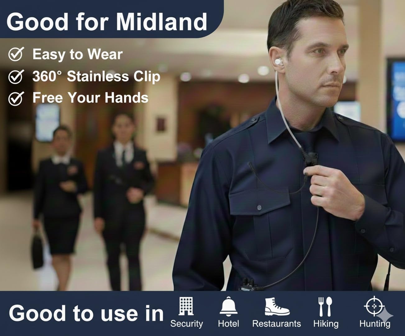 Słuchawki Walkie Talkie do Midland z mikrofonem zestaw słuchawkowy do GXT1000VP4 LXT600VP3 GXT1050VP4 GXT1000XB (10 sztuk)