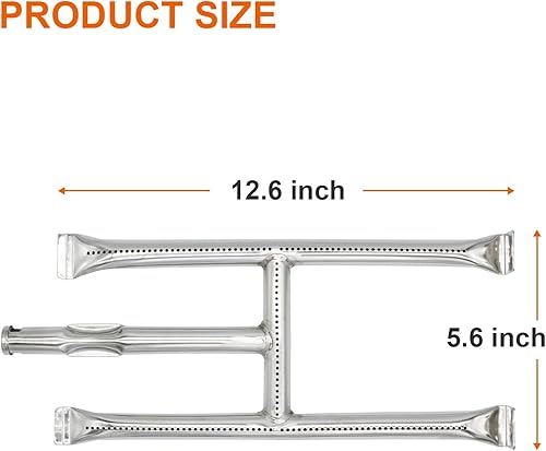 Miniatura 3 de Juego de tubos de quemador para plancha Blackstone de 22 pulgadas, juego de 2 tubos de acero inoxidable con tornillos