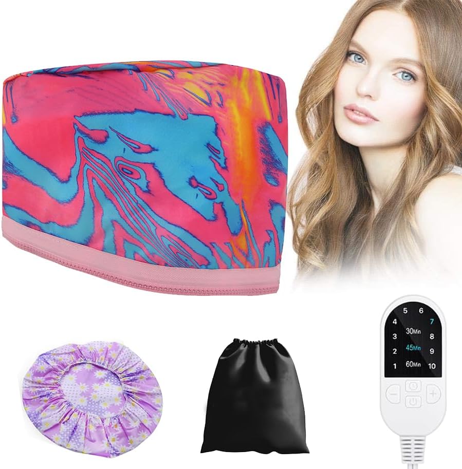 Gorro térmico para acondicionamiento profundo, vaporizador de cabello, calefacción, cuidado térmico, tratamiento eléctrico del cuero cabelludo,