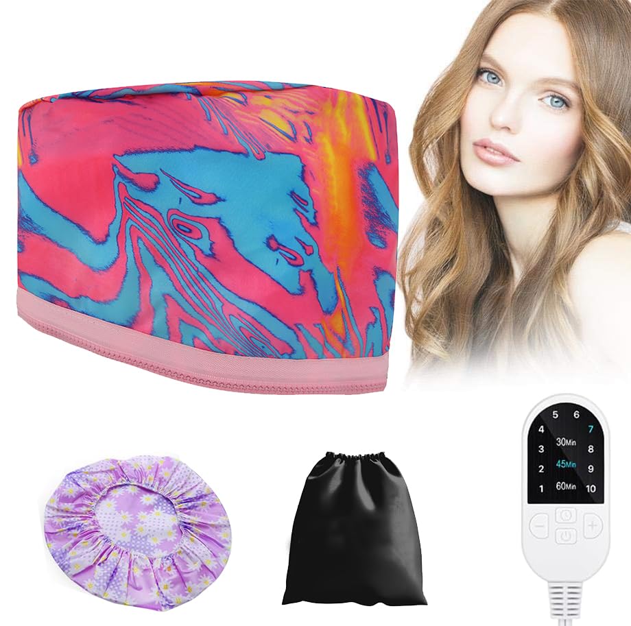 Gorro térmico para acondicionamiento profundo, vaporizador de cabello, calefacción, cuidado térmico, tratamiento eléctrico del cuero cabelludo,