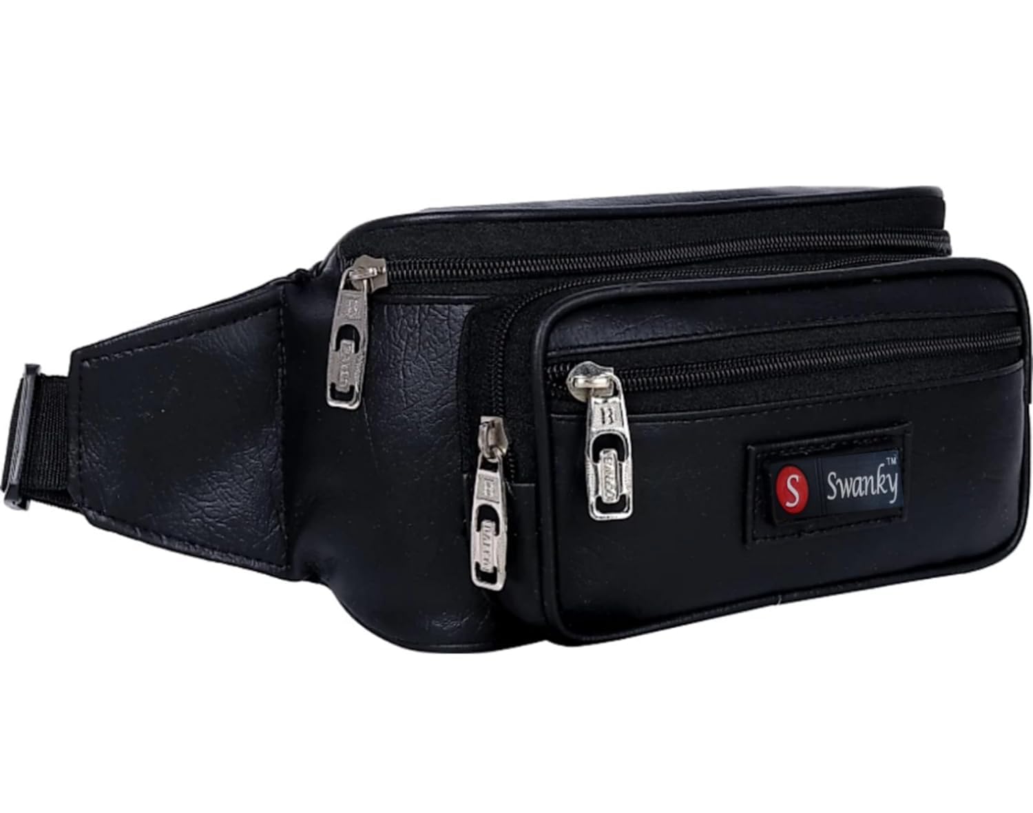Men & Boys PU Leather Waist Pack Bags for Money,Mobile,Card,Belt,Documents,Kit Books Dairy Kamar Pouch Small Accessories Luggage Stylish Bag with Belt Kamar Pouch (Black)-image-24